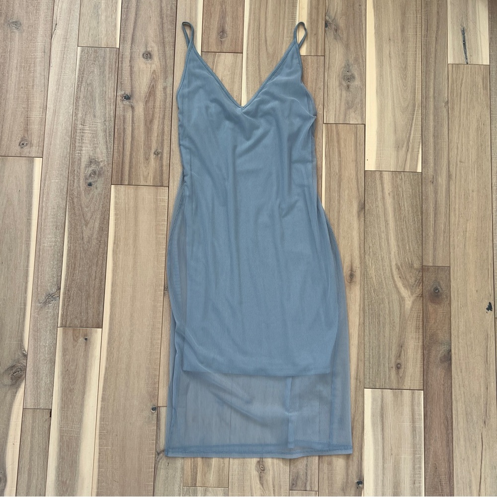 Sheer Blue Slip Dress